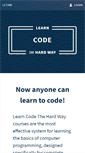 Mobile Screenshot of learncodethehardway.org