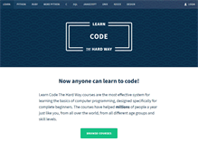 Tablet Screenshot of learncodethehardway.org